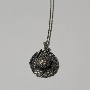Sterling  Silver Hat Pendant Necklace 16"